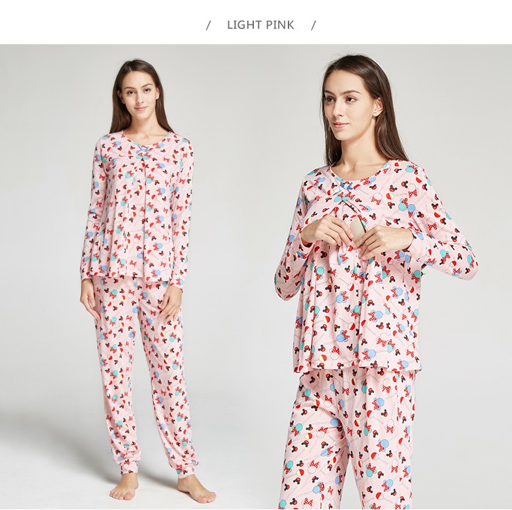 Minnie Lollipop Maternity & Nursing Pajamas/Sleepwear Set Baju Tidur