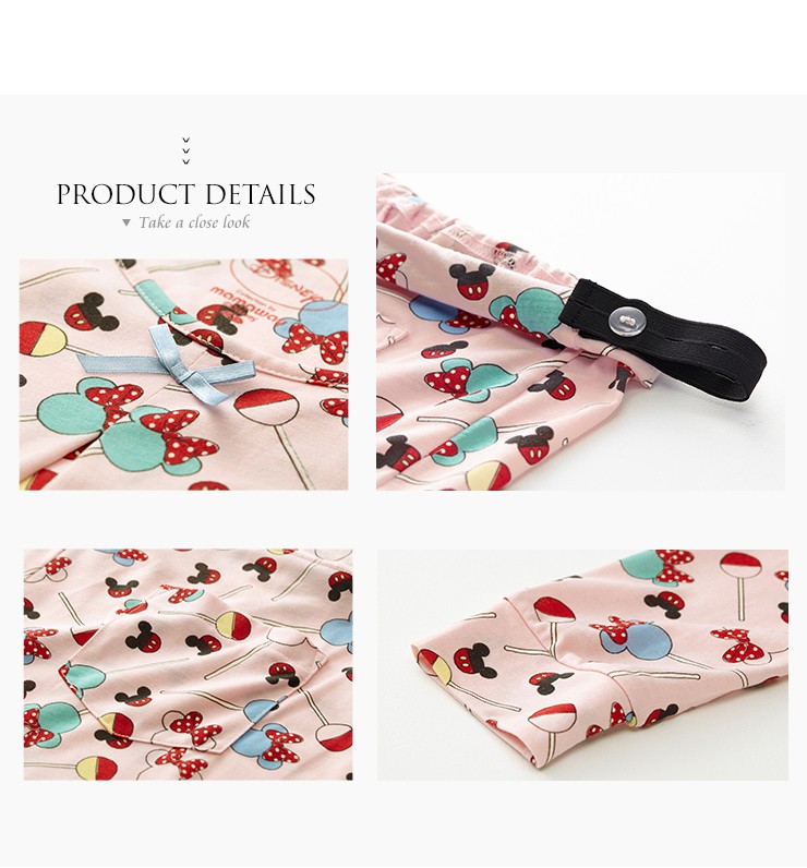 Minnie Lollipop Maternity & Nursing Pajamas/Sleepwear Set Baju Tidur